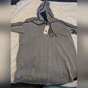 Adidas men's short sleeve hoodie NWT